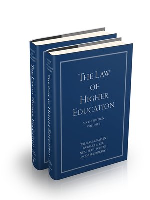 cover image of The Law of Higher Education